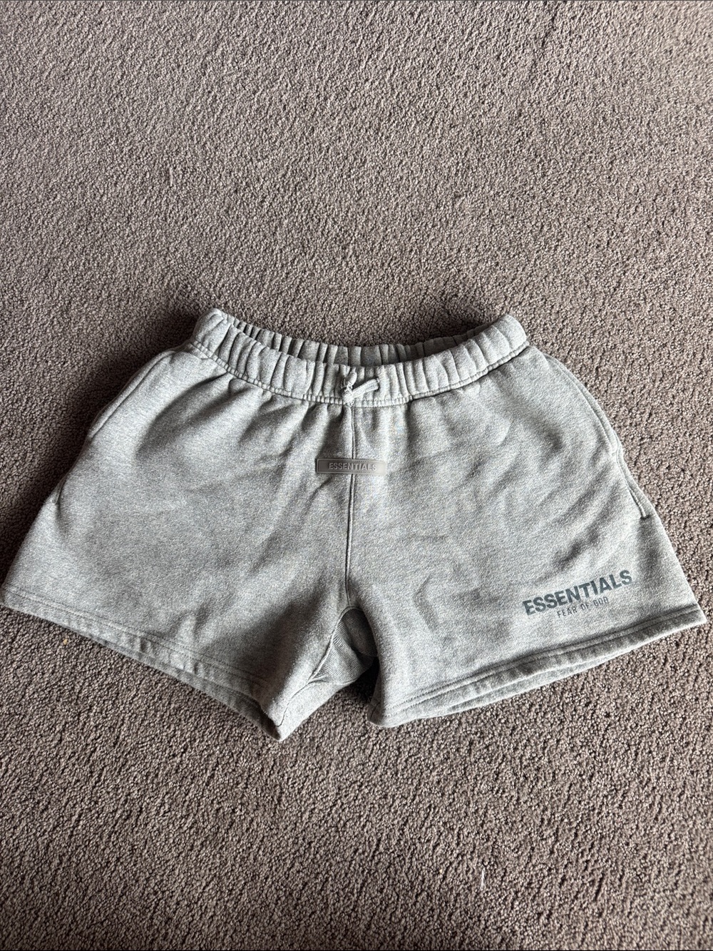 ESSENTIALS Grey Sweat Shorts - Youth L